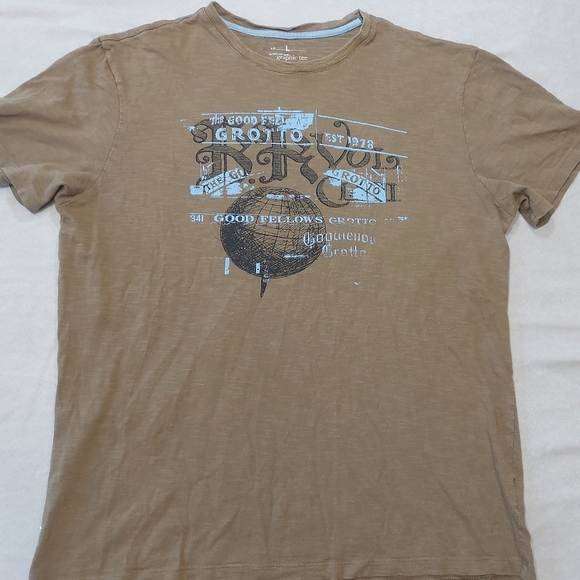 Banana Republic Khaki Mens Short Sleeve  Graphic Tee Shirt, Small - Picture 1 of 6